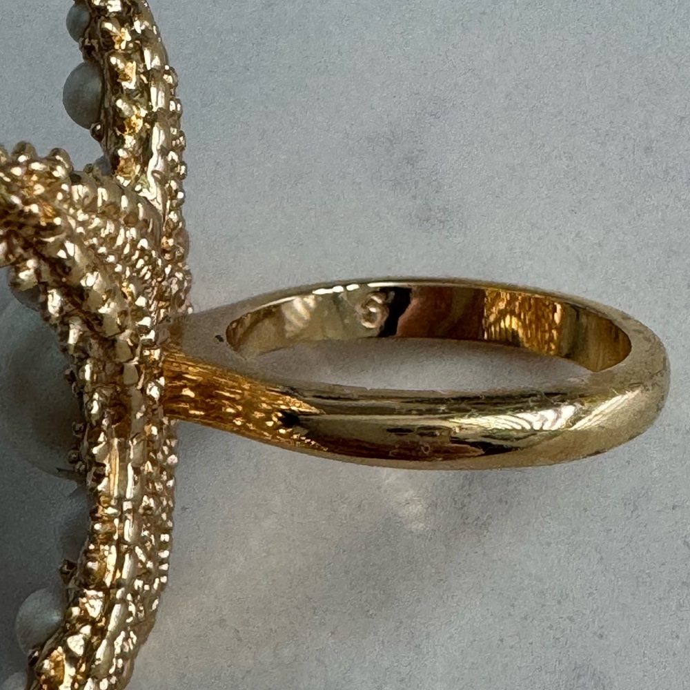 Gold Kate Spade Starfish Ring with Pearls - Picture 4 of 6